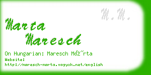 marta maresch business card